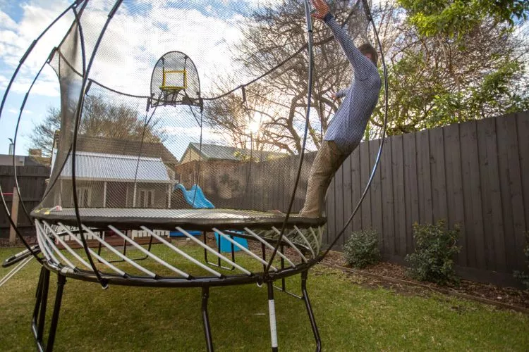 Can you put a trampoline on a slope? yes you can
